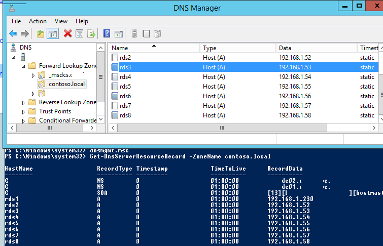 массовое создание a записей dns из powershell