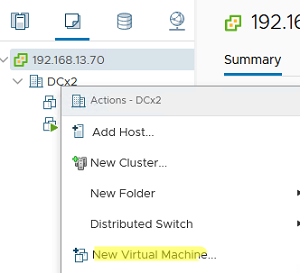 создать виртуальную машину vmware esxi