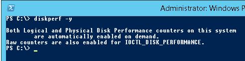 diskperf -y в windows server 2012