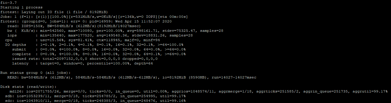 iops ssd диска на случайные операции чтения