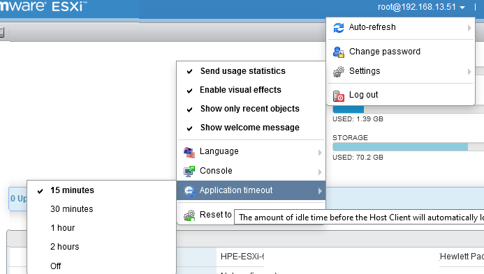 Увеличить таймаут неактивности в сессии VMware ESXi и vSphere 3 Отключить таймаут неактивности в ESXi Host Client Web Interface