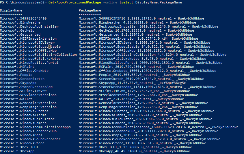 Get-AppxProvisionedPackage - список staged приложений в windows 10
