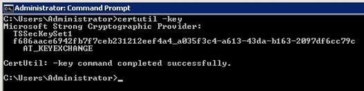 certutil –key
