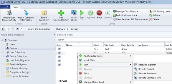 SCCM - подключиться к пользователю