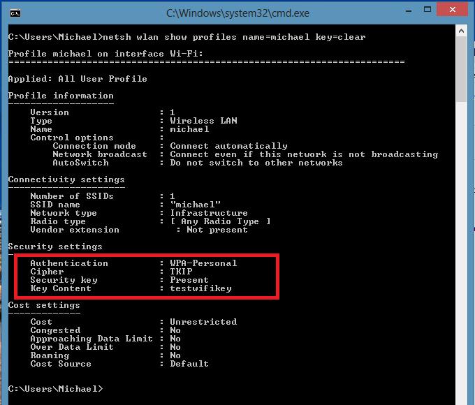 Как узнать созраненный пароль для Wi-Fi сети в Windows 8