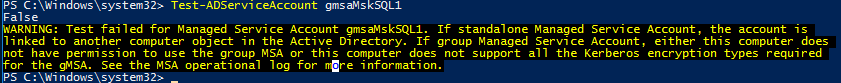 this computer does not have permission to use the group MSA 