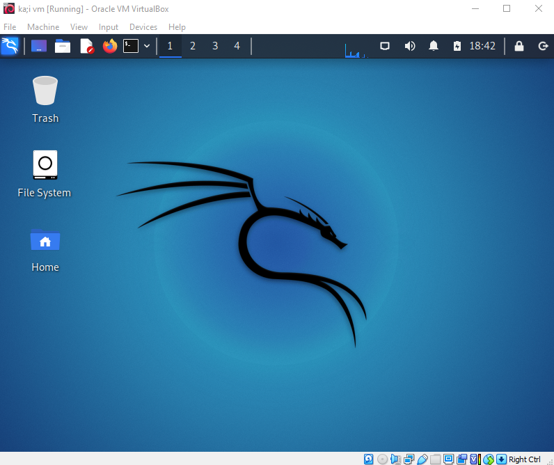 рабочий стол Kali Linux