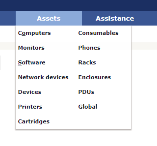 GLPI assets