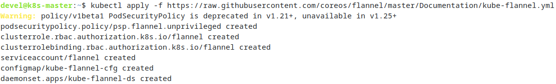 kubectl apply flanne
