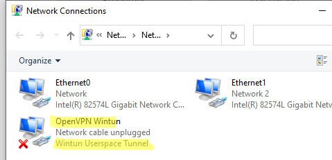 сетевой адаптер Wintun Userspace Tunnel