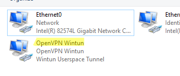 сетевой адаптер openvpn wintun