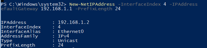 New-NetIPAddress 