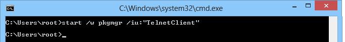 Активируем клиент telnet из командной строки windows 8 Активируем клиент telnet из командной строки windows 8