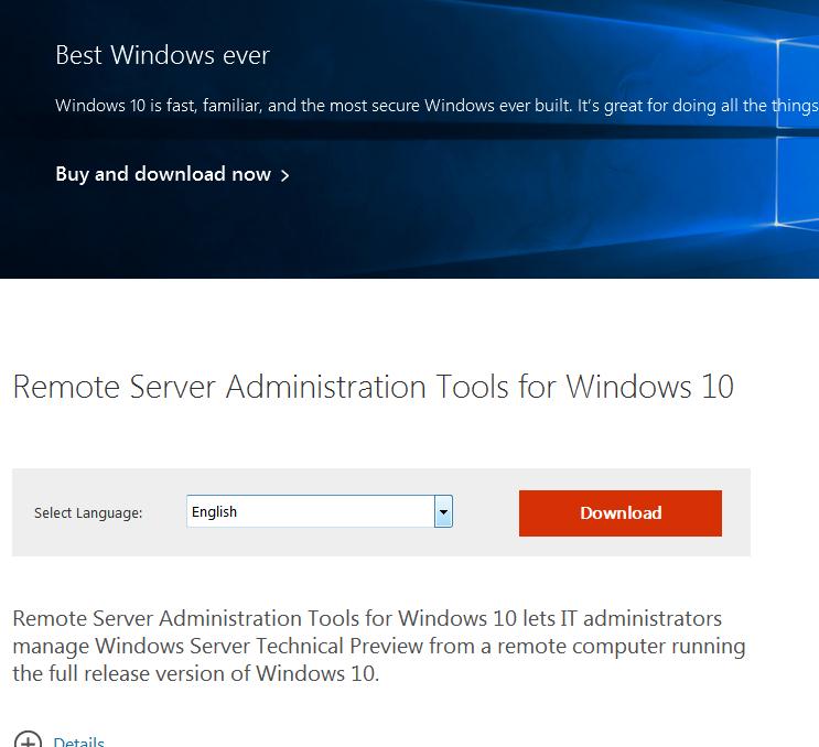 Установка оснастки Active Directory Users and Computers в Windows 10/11 3 RSAT для Windows 10