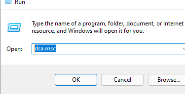 Установка оснастки Active Directory Users and Computers в Windows 10/11 8 dsa.msc - запуск консоли Active Directory из командной строки