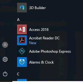 acrobat- eader dc в windows 10