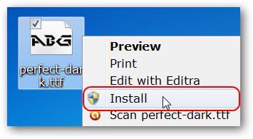 Установка шрифта в Windows 7
