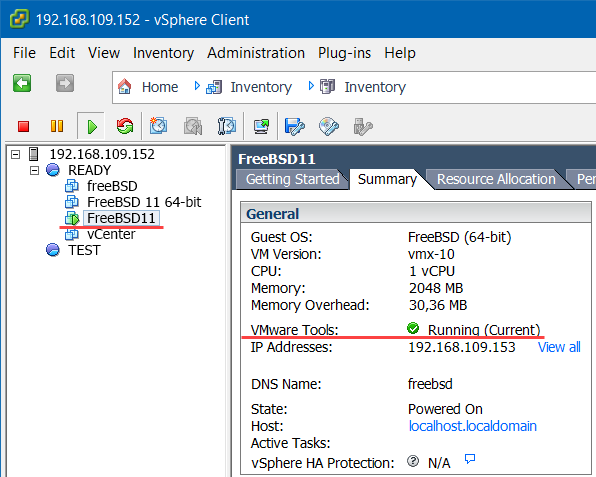 VMware Tools на freebsd 11
