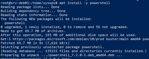 установка powershell core в debian 11 bullseye