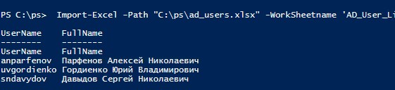 Установка powershell модуля import-excel