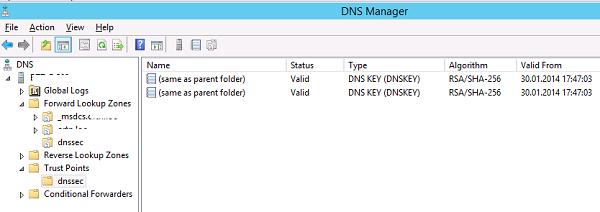 dnssec открытые ключи