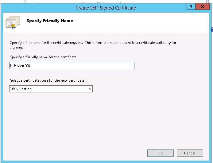 Сертификат FTP over SSL