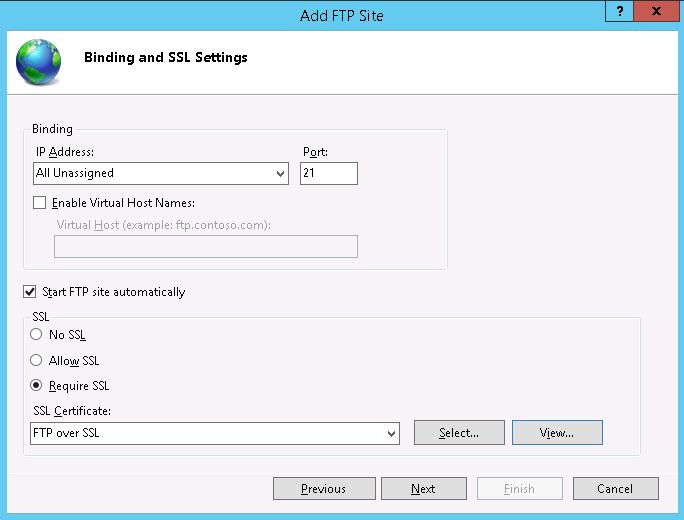 Выбор SSL сертфиката для FTP