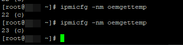 ipmicfg -nm oemgettemp - температура процессора