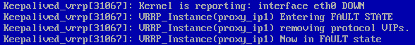 VRRP Entering FAULT STATE
