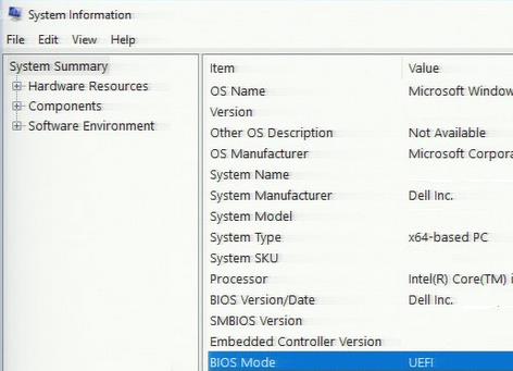 Режим BIOS - UEFI