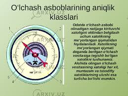 olchash usullari va vositalari olchash