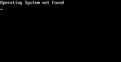 operating system not found 65dfaab8347a4