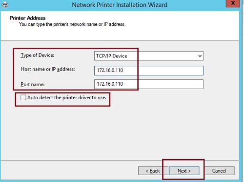 IP адрес сетевого принтера IP адрес сетевого принтера