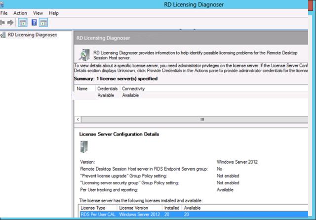 RD Licensing Diagnoser