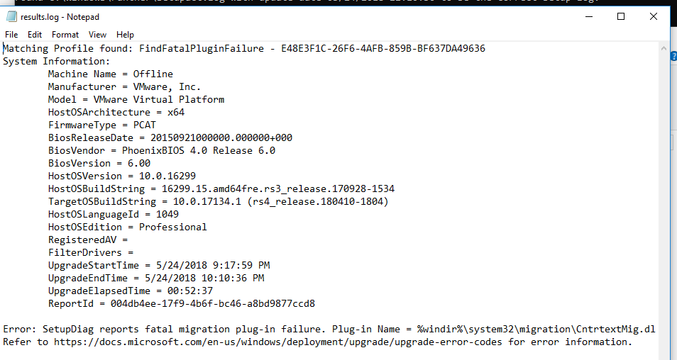 SetupDiag results.log 