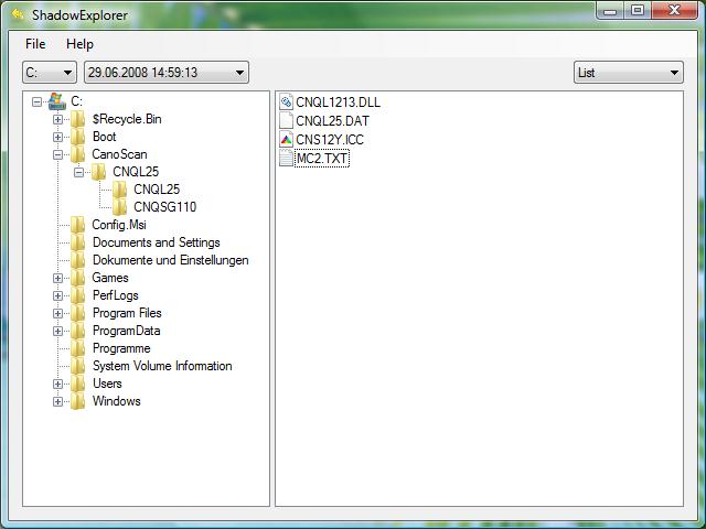 интерфейс ShadoweExplorer