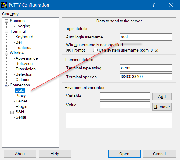 putty настройка автологина Synology NAS