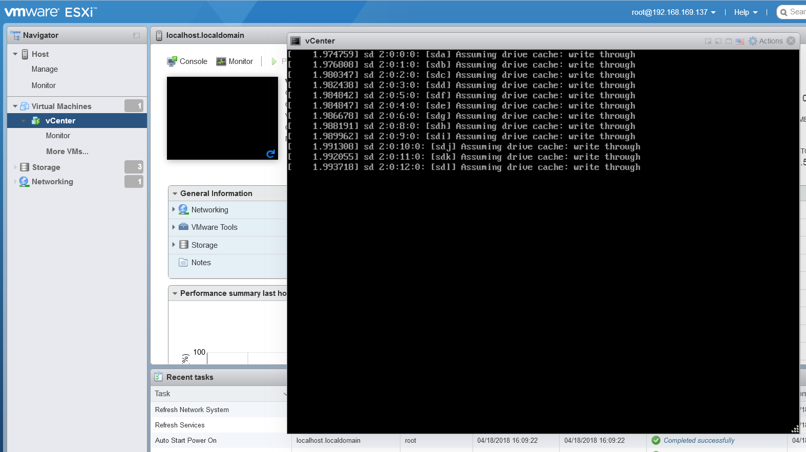 vCenter Server Appliance 6.5 «не запускается» после перезагрузки хоста 3 медленная загрузка vcenter