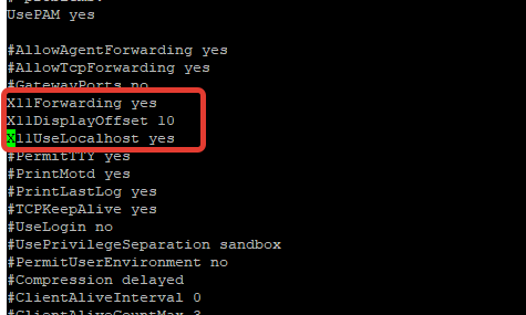 включить X11Forwarding в ssh