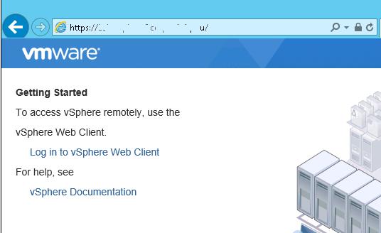 Веб интерфейс vSphere