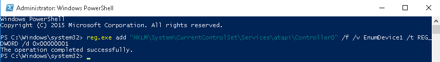 HKLMSystemCurrentControlSetServicesatapiController0