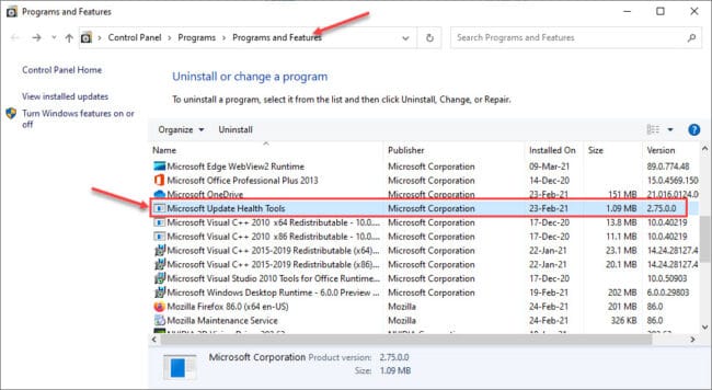 windows 10 da microsoft update health tools nima va uni ochirib tashlash mumkinmi haqida malumot 65cceccb1cbfd