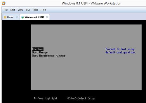 VMWare 10 загрузчик Boot Manager UEFI