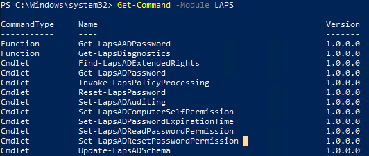 PowerShell модуль LAPS