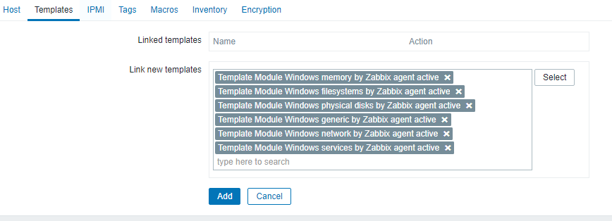 шаблоны zabbix для windows