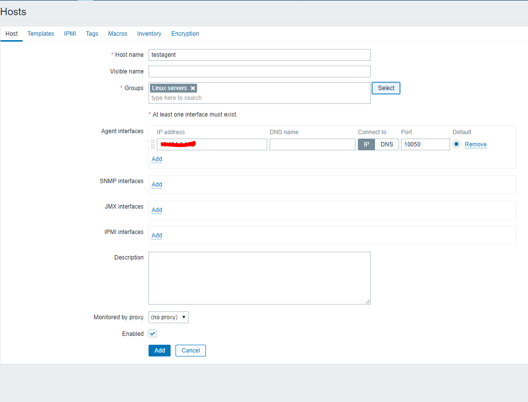 добавление ubuntu в мониторинг zabbix