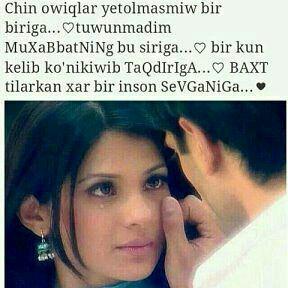 Бахтдан бошкасига кунмайман сира узбекча шеър 3 Бахтдан бошкасига кунмайман сира