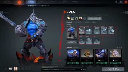 Как визуально получить весь платный контент для Dota 2