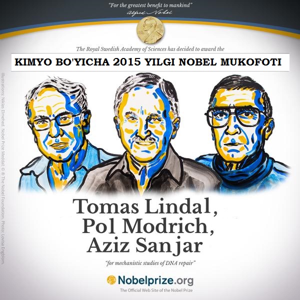 kimyo boyicha 2015 yilgi nobel mukofoti 660ef83a20e51