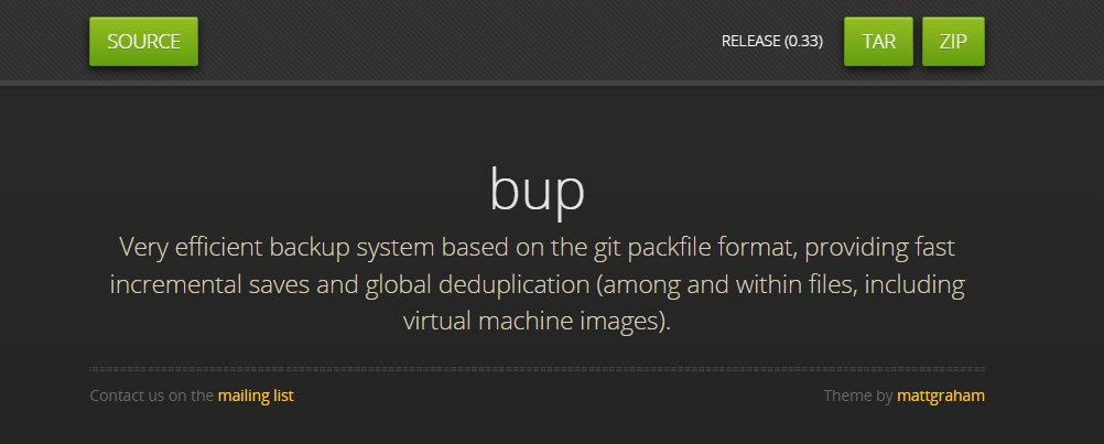 Bup backup